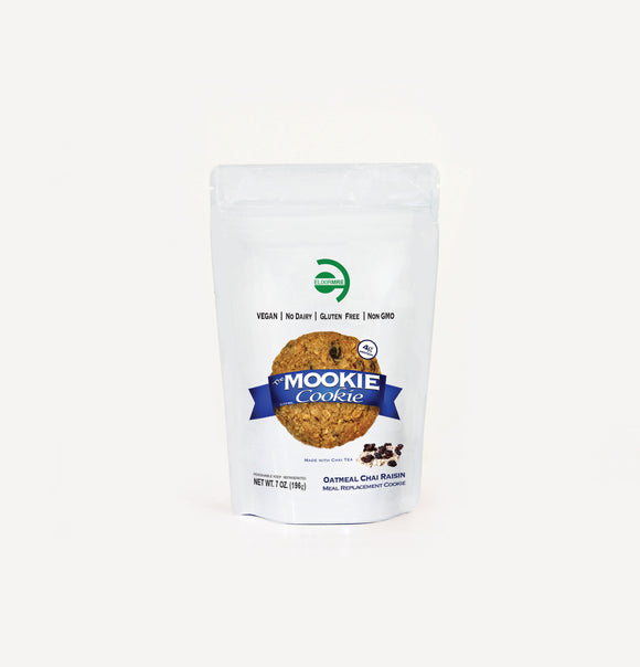 Elixir MRE - Mookies - gluten free vegan meal cookies, super-foods, and immune support teas -Meal Cookie - Oatmeal Chai Raisin - Elixir MRE